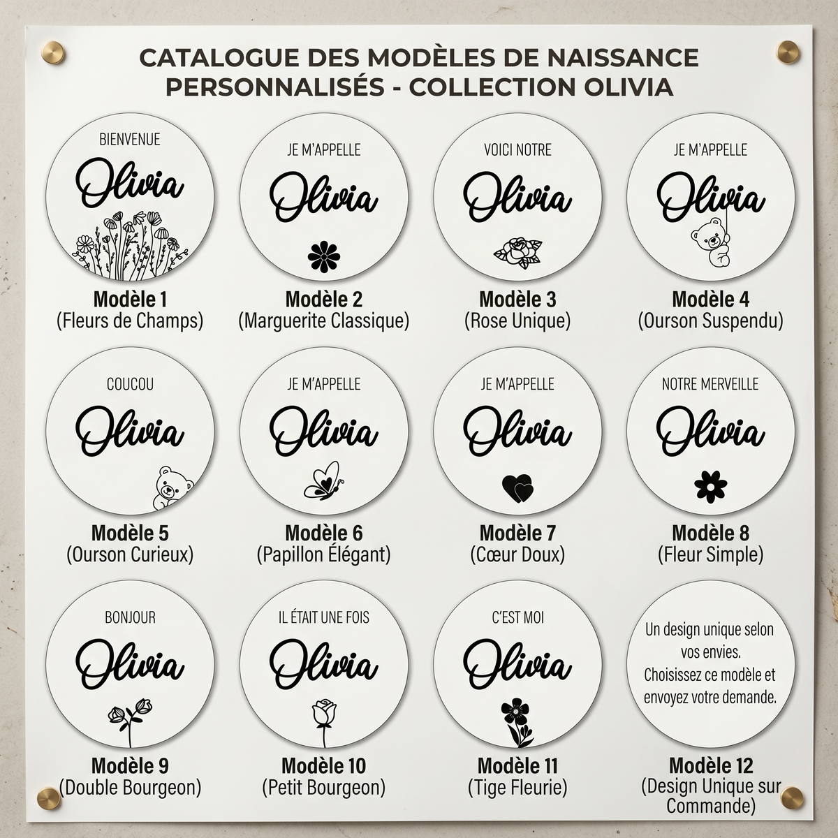 Plaque de Naissance Personnalisée en Bois – Prénom & Phrase au Choix